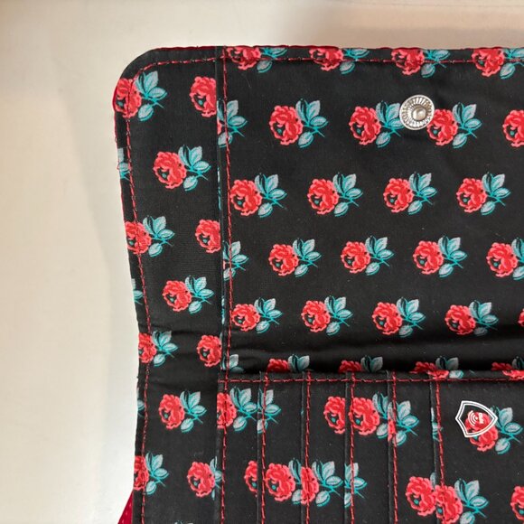Vera Bradley Red Rose Print Wristlet Wallet - Picture 5 of 8